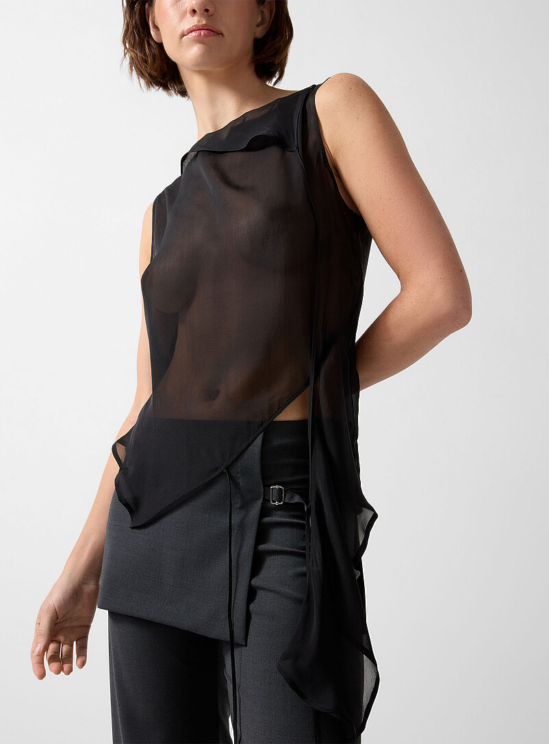 Sato asymmetrical silk blouse product image 2