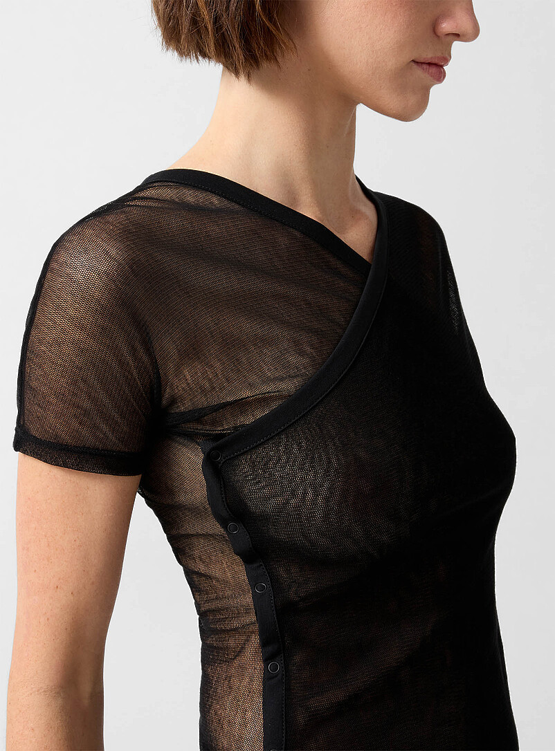 Olimpia crossover batwing-sleeve tulle T-shirt product image 2