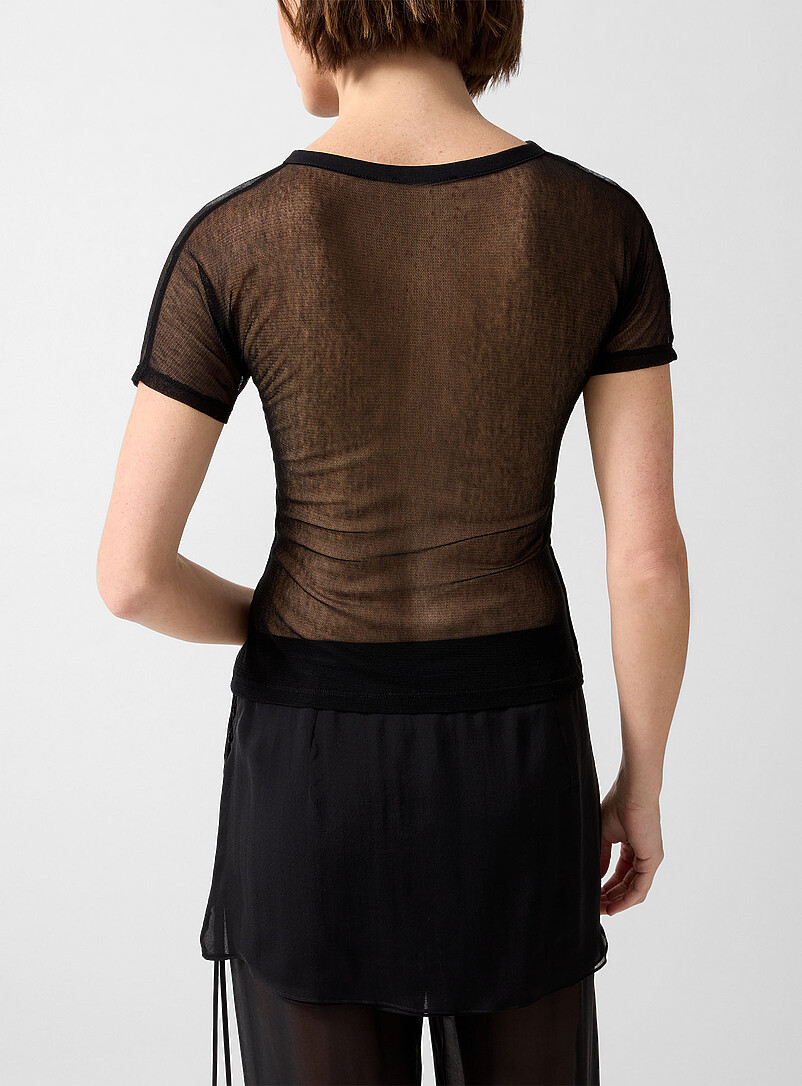 Olimpia crossover batwing-sleeve tulle T-shirt product image 3