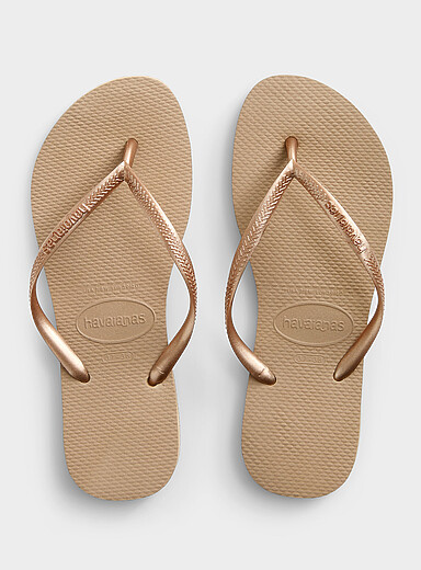 Havaianas: La sandale de plage monochrome Femme Beige pour femme