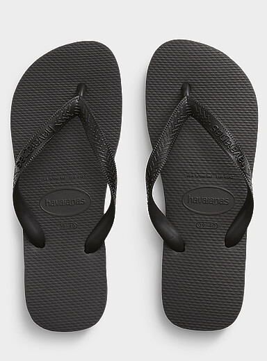Havaianas Black Tone-on-tone logo flip-flops Men for men
