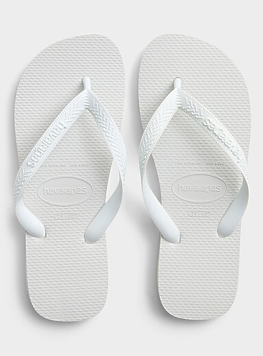 Havaianas: La sandale de plage logo ton sur ton Homme Blanc pour homme
