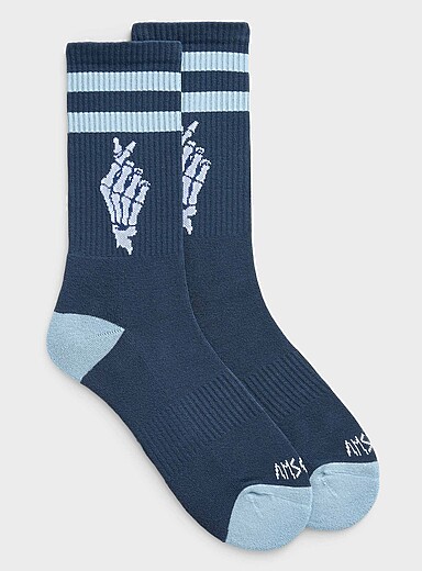 Loving skeleton ribbed socks