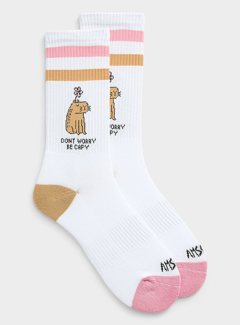 Capibara ribbed socks product image (primary)