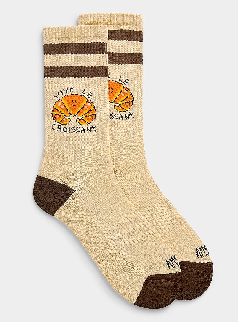 Croissant ribbed socks product image (primary)