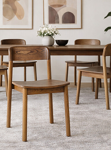 Les chaises en bois minimalistes Ensemble de 4