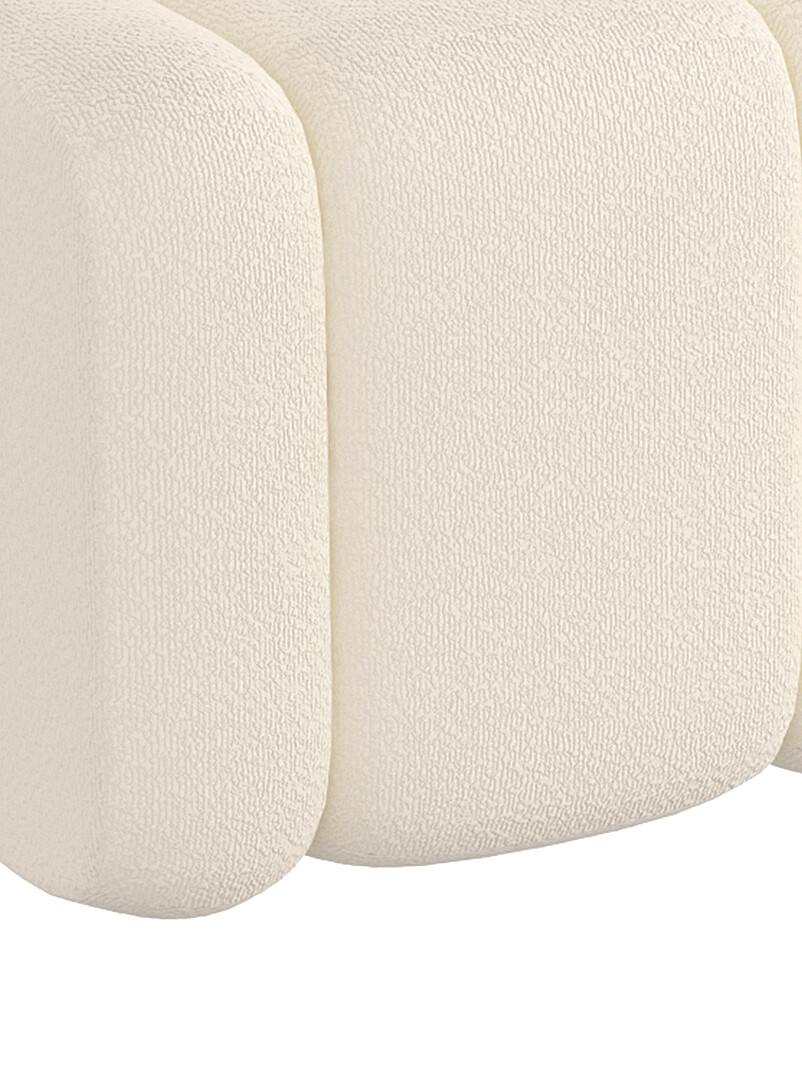 Bouclé texture quilted-style pouf product image 3