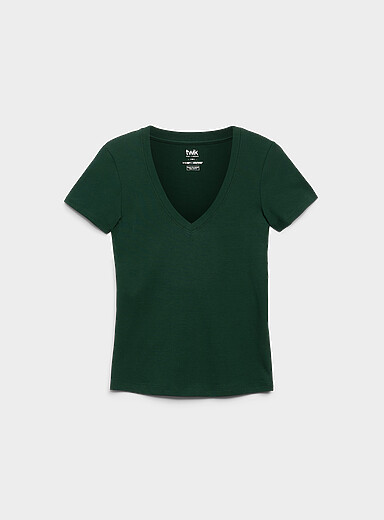 Organic cotton V-neck T-shirt <b>Super slim fit</b>
