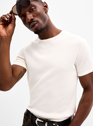 Ribbed jersey T-shirt <b>Muscle fit</b>