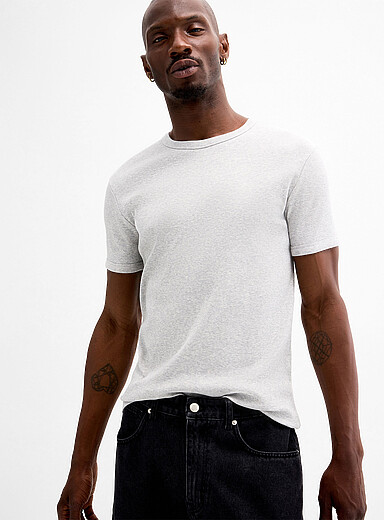 Ribbed jersey T-shirt <b>Muscle fit</b>