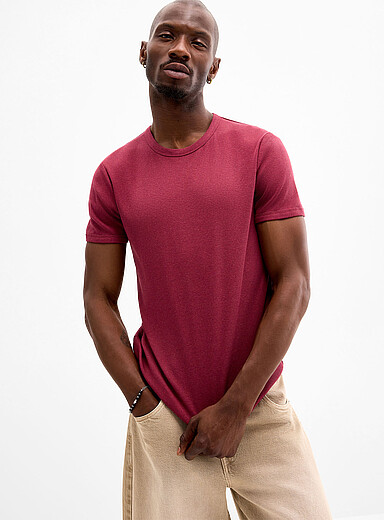 Le t-shirt jersey c&ocirc;tel&eacute; <b>Coupe ajust&eacute;e</b>