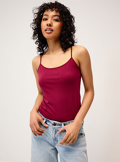 Thin strap fitted cami