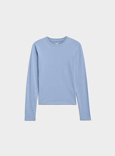 Twik White Fitted long-sleeve T-shirt for women
