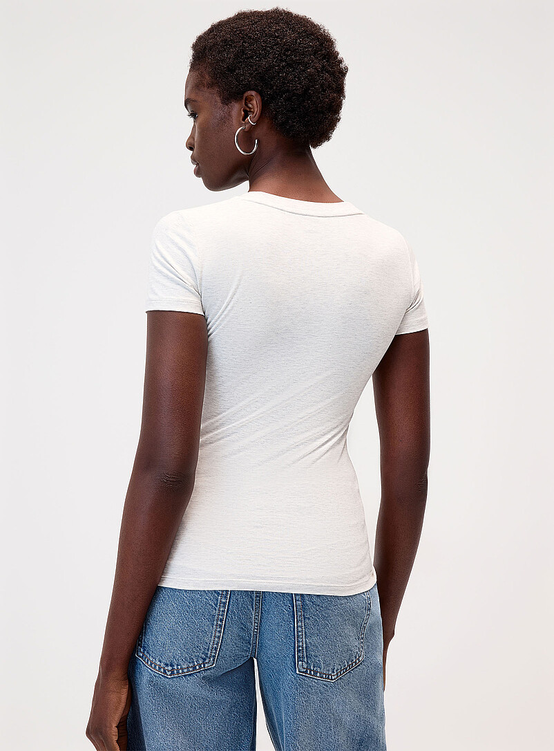 Organic cotton V-neck T-shirt Super slim fit product image 2