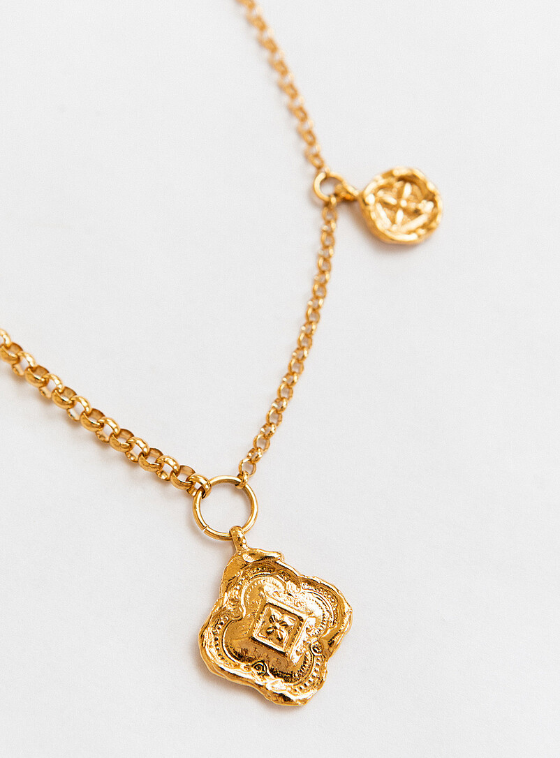 Pamela Card Jewelry: Le collier Colliding Compass Or