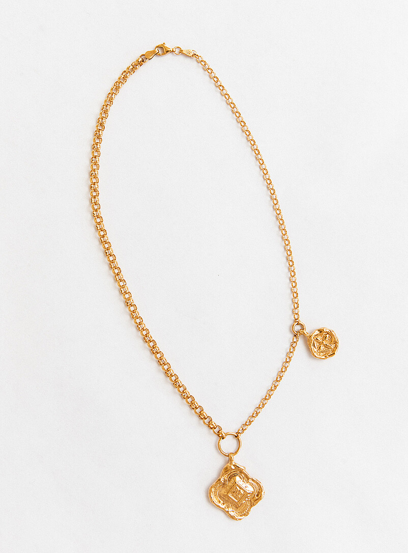 Pamela Card Jewelry: Le collier Colliding Compass Or