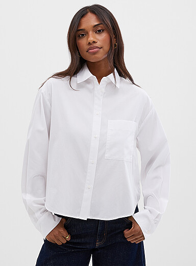 La chemise popeline l&eacute;g&egrave;re coupe carr&eacute;e