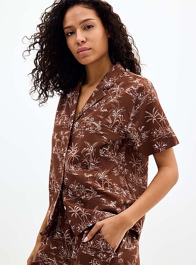 Tropical expression flowy pyjama set