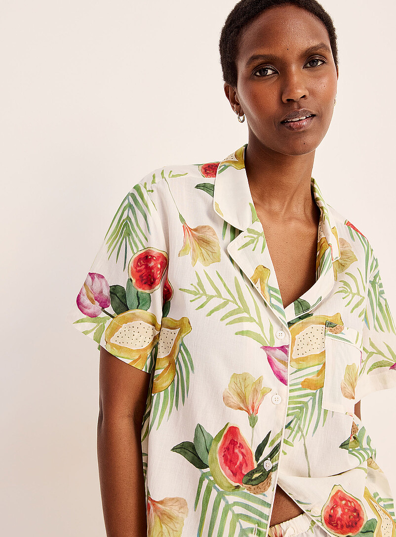 Tropical expression flowy piped pyjama set product image 2
