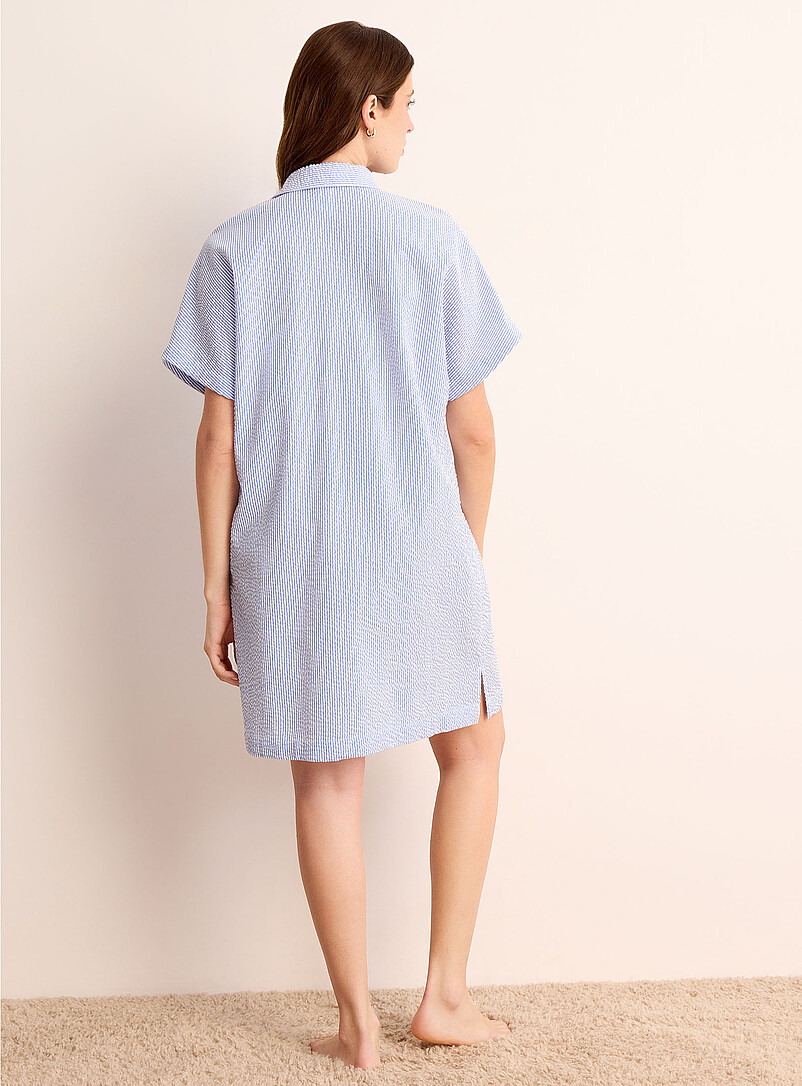 Vibrant striped seersucker nightshirt product image 3