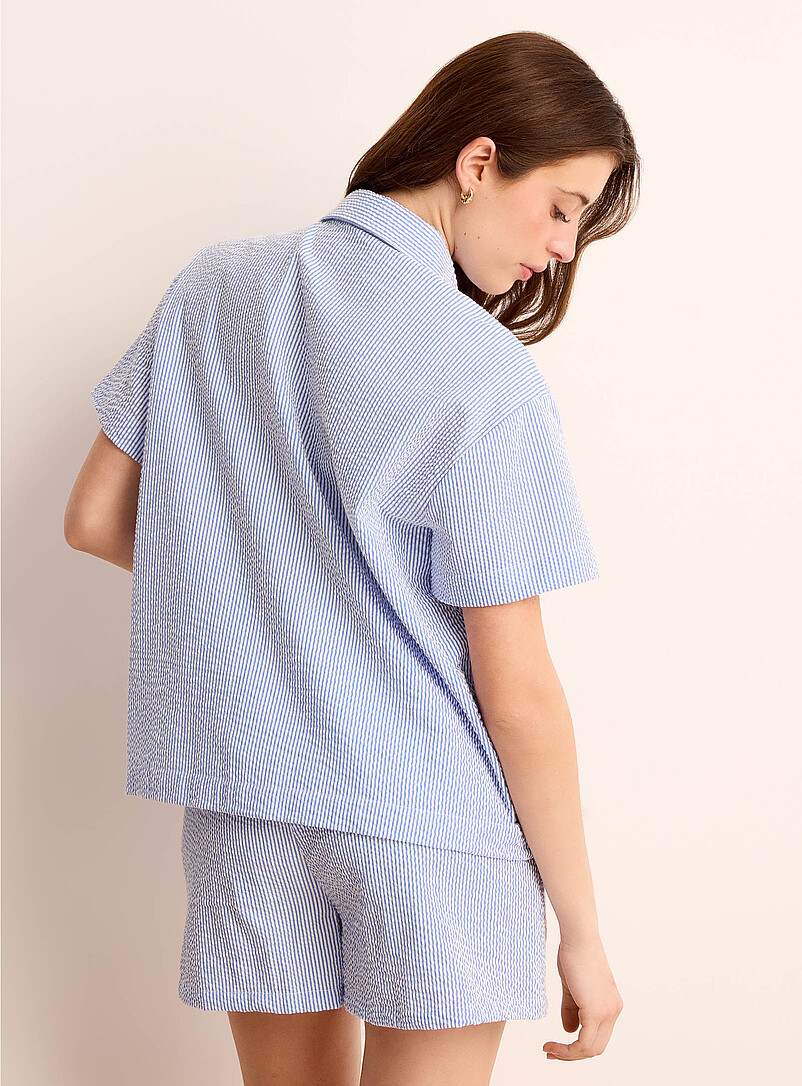 Striped seersucker pyjama set product image 3