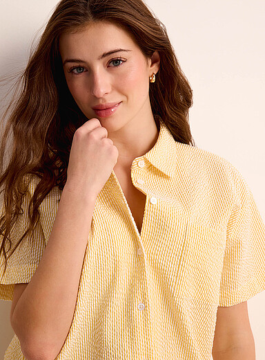 Striped seersucker pyjama set