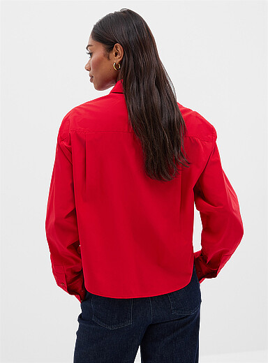 Boxy-fit lightweight poplin shirt
