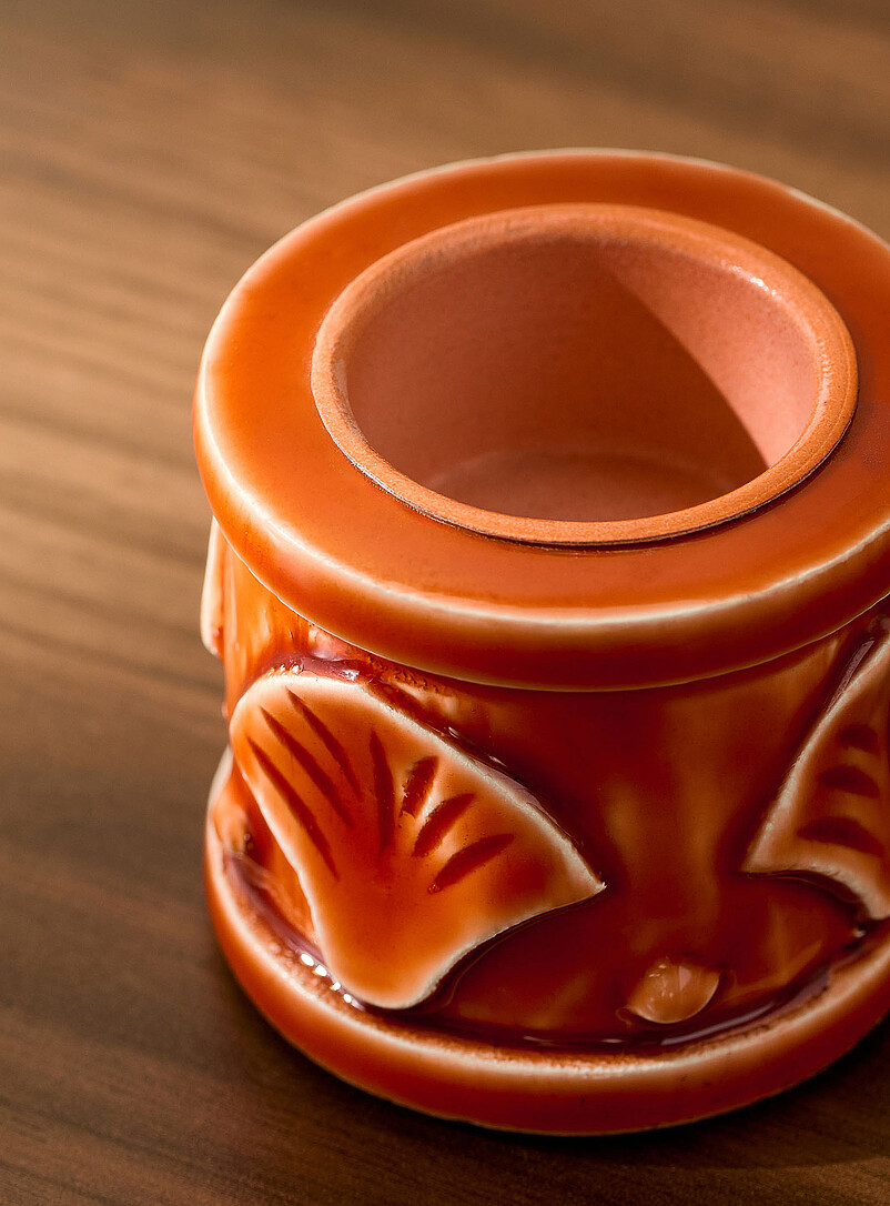 Coral seashells orange tea light holder product image 2