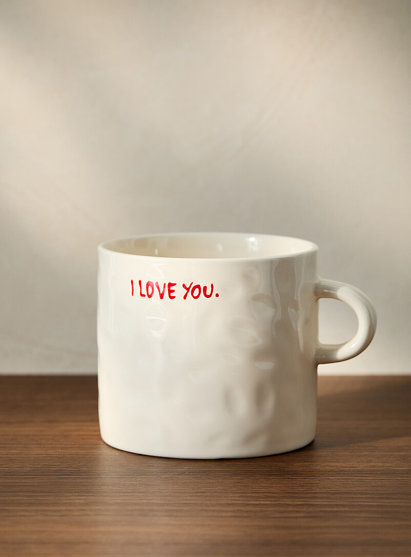 I Love You embossed mug product image (primary)