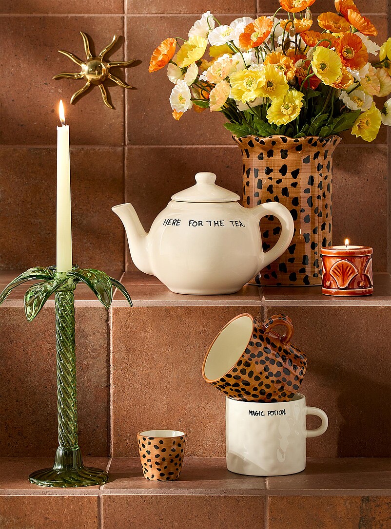 Leopard print embossed espresso mug product image 2