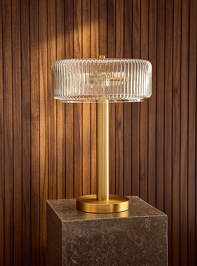Simons Maison: La lampe de table verre cannel&eacute; Assorti