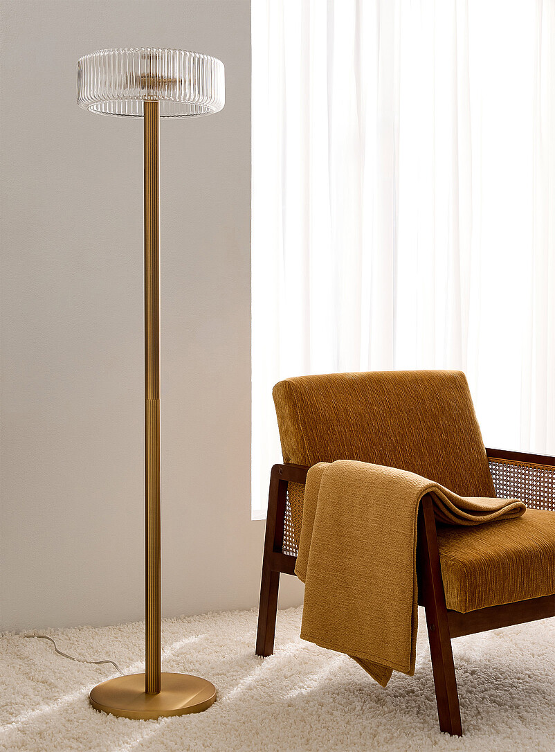 Fluted Glass Floor Lamp