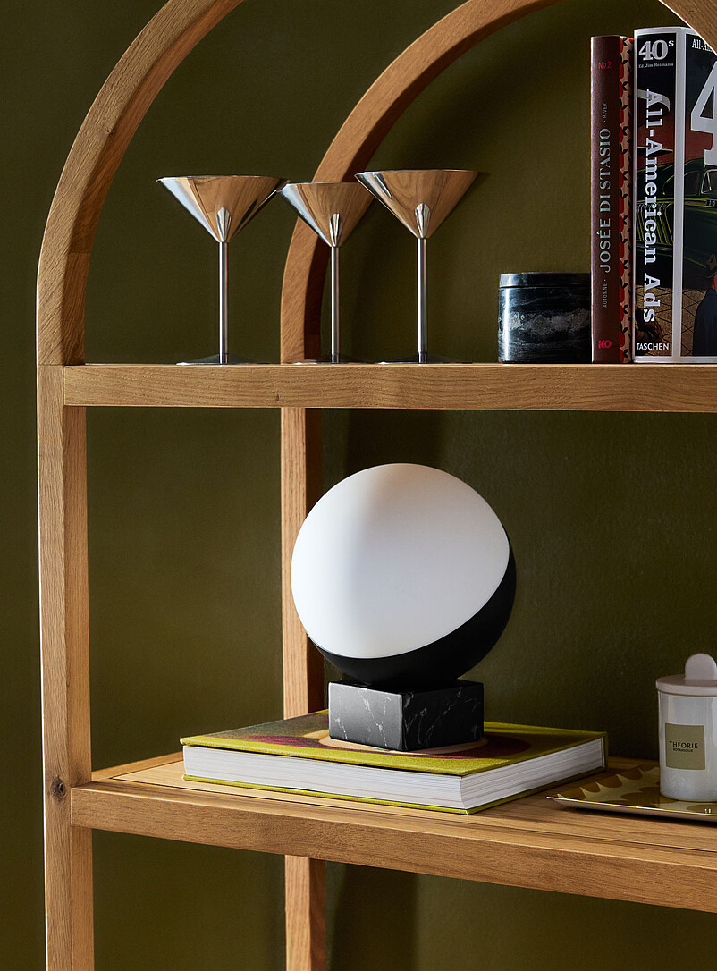 Glass dome table lamp product image 2