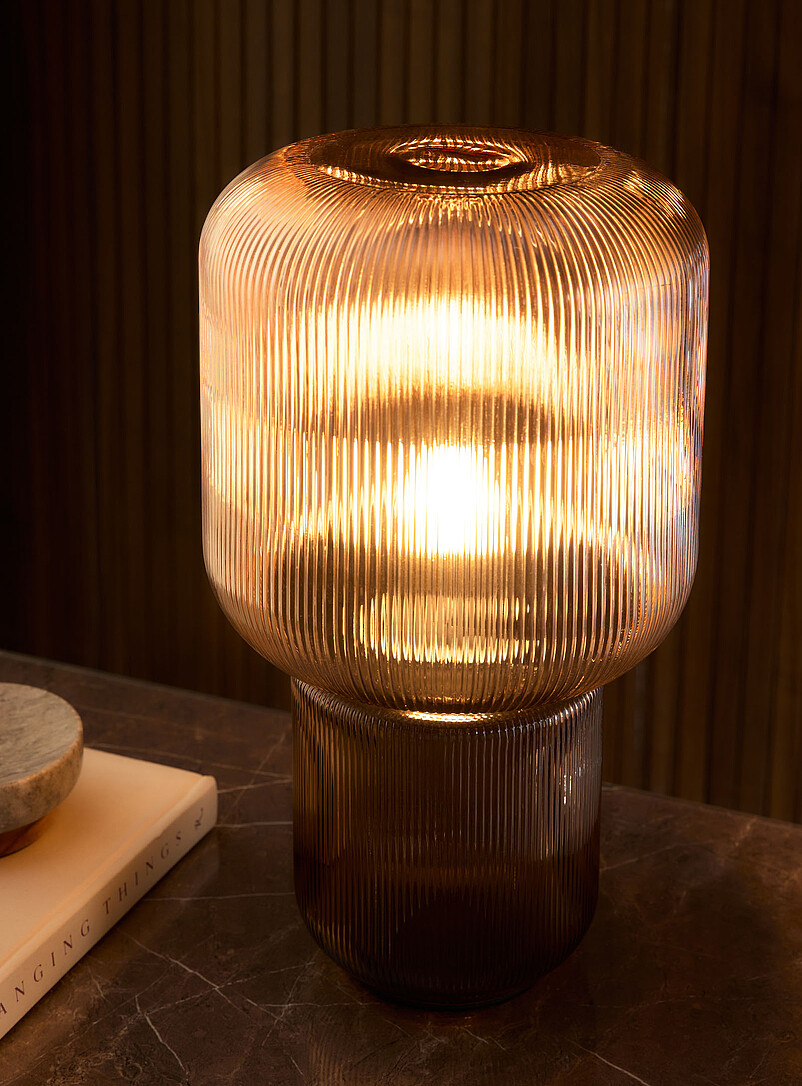 Fluted glass table lamp product image 2