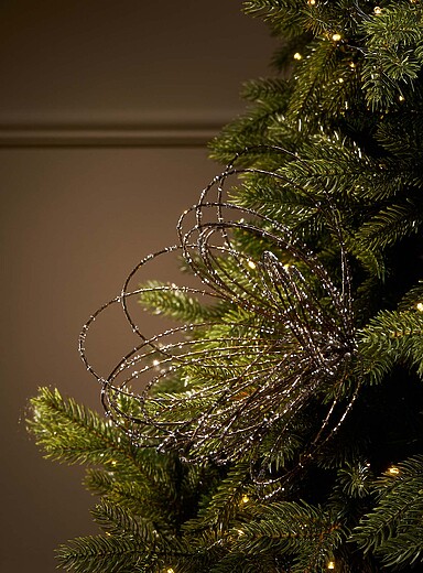 L'ornement sur tige perles de verre scintillantes <b>Collection de No&euml;l</b>