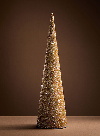 Le sapin conique billes dor&eacute;es <b>Collection de No&euml;l</b>