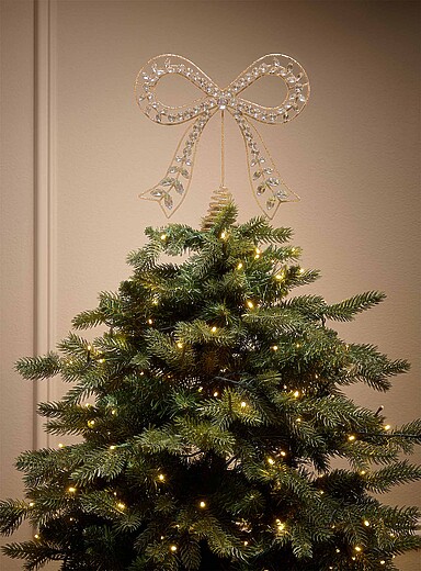 La d&eacute;coration pour cime d'arbre boucle magnifique <b>Collection de No&euml;l</b>
