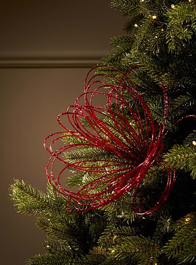 L'ornement sur tige perles de verre scintillantes <b>Collection de No&euml;l</b>