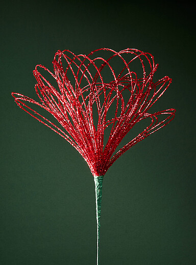 L'ornement sur tige perles de verre scintillantes <b>Collection de No&euml;l</b>