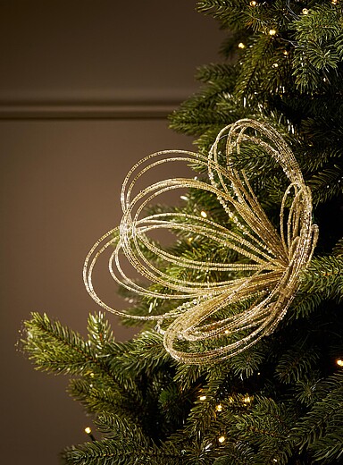 L'ornement sur tige perles de verre scintillantes <b>Collection de No&euml;l</b>