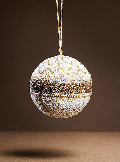 L'ornement boule billes et perles mixtes <b>Collection de No&euml;l</b>