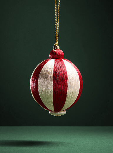 L'ornement boule rayures canne de bonbon <b>Collection de No&euml;l</b>