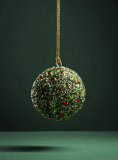 L'ornement billes boule vert et rouge <b>Collection de No&euml;l</b>