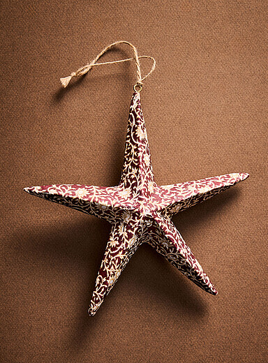 L'ornement &eacute;toil&eacute; coton m&acirc;ch&eacute; <b>Collection de No&euml;l</b>