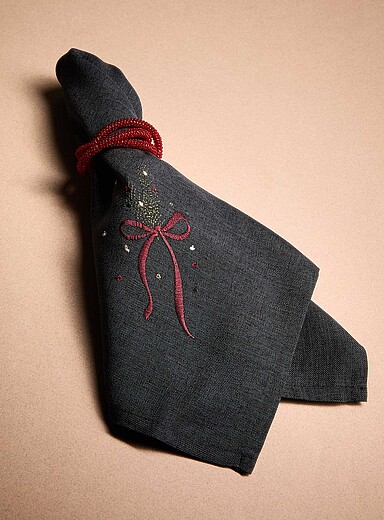 Interlocking triple napkin rings Set of 4 <b>Christmas Collection</b>