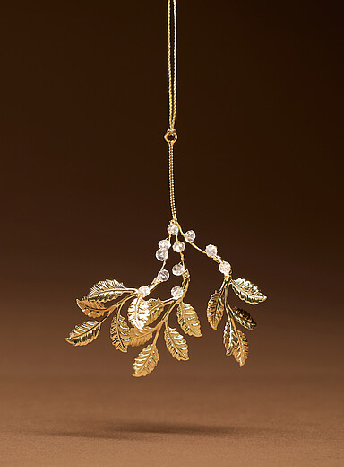 L'ornement branche dor&eacute;e <b>Collection de No&euml;l</b>