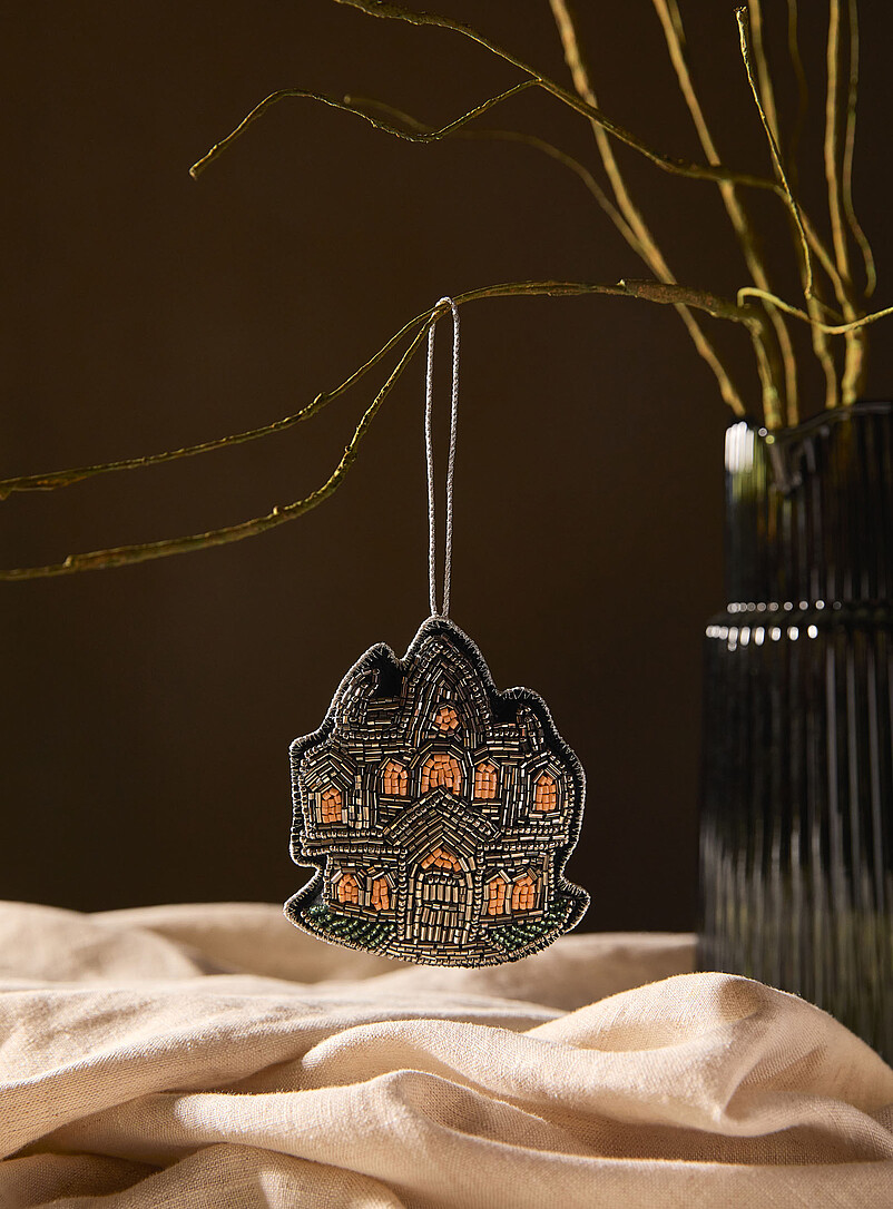 Haunted House Bead Ornament Halloween Collection