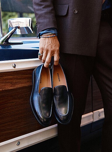 Black Venetian loafers Men