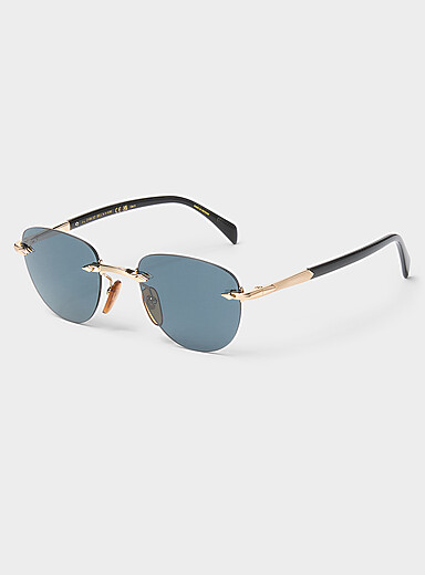 Frameless oval sunglasses