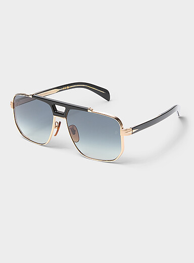 Golden-edge aviator sunglasses